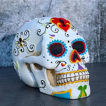ZINGARO SKULLS &amp; FLOWERS BLUE SIGNAL×４ Men's Motorcycle Harley Green Crystal Eyes Skull Cross Theme